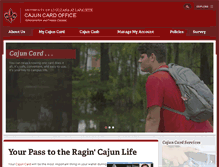 Tablet Screenshot of cajuncard.louisiana.edu