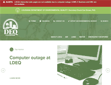 Tablet Screenshot of deq.louisiana.gov