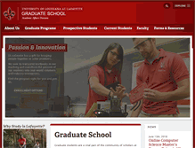 Tablet Screenshot of gradschool.louisiana.edu