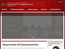 Tablet Screenshot of comm.louisiana.edu