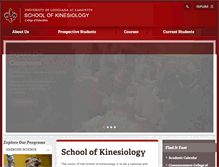 Tablet Screenshot of kinesiology.louisiana.edu