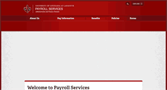 Desktop Screenshot of payroll.louisiana.edu