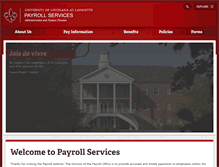 Tablet Screenshot of payroll.louisiana.edu