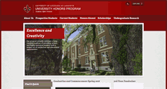 Desktop Screenshot of honors.louisiana.edu