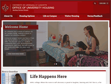 Tablet Screenshot of housing.louisiana.edu