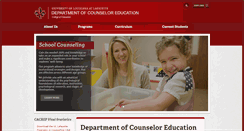 Desktop Screenshot of counseling.louisiana.edu