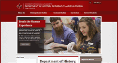 Desktop Screenshot of history.louisiana.edu