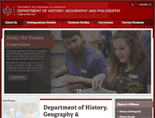 Tablet Screenshot of history.louisiana.edu