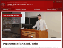 Tablet Screenshot of criminaljustice.louisiana.edu