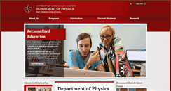 Desktop Screenshot of physics.louisiana.edu