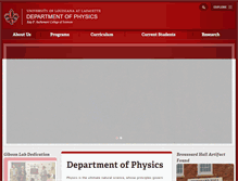 Tablet Screenshot of physics.louisiana.edu