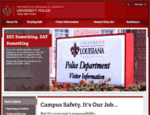 Tablet Screenshot of police.louisiana.edu