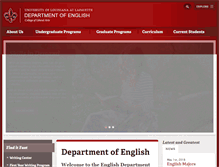 Tablet Screenshot of english.louisiana.edu