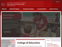 Tablet Screenshot of coe.louisiana.edu